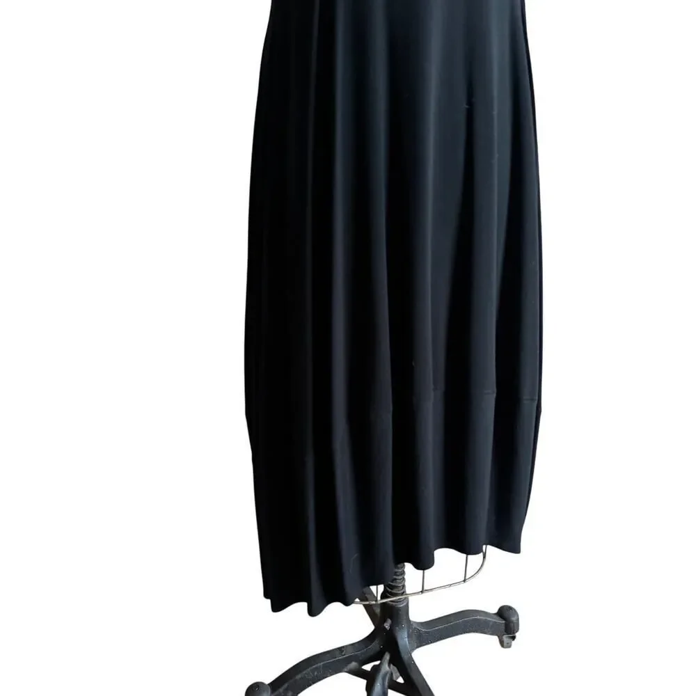 Eileen‎ Fisher Black Tank Dress with Tulip Hem Women's Size Large EUC